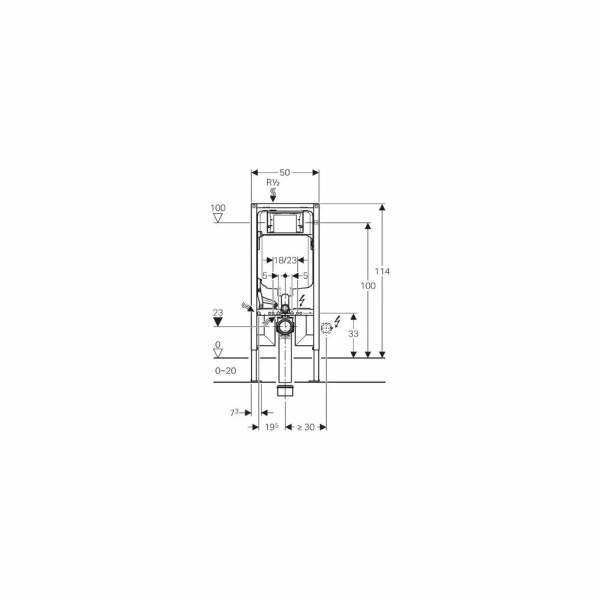 Rezervor Wc Geberit Duofix cu cadru incastrat, Sigma , 8cm Grosime - Img 2