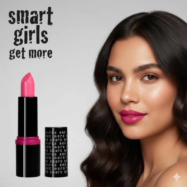 Ruj de buze cu pigment intens Smart Girls Get More, Colectia Long lasting love, rezistent la apa, One and Only - Img 2