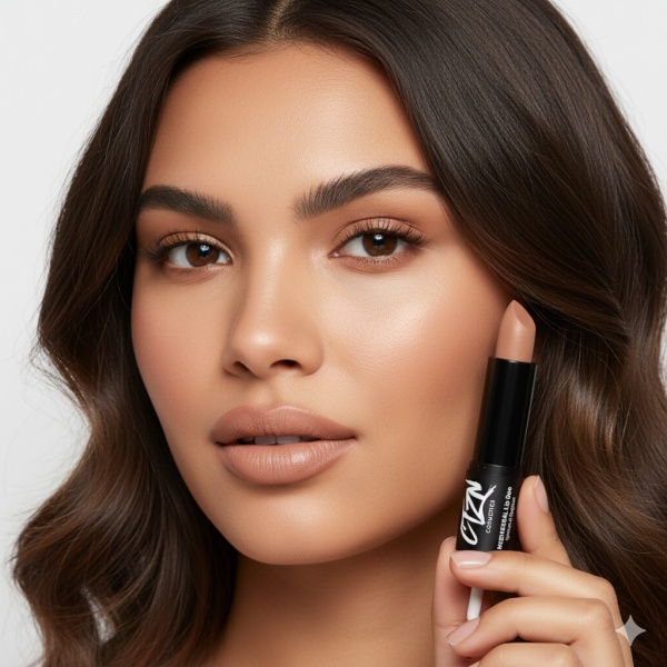 Ruj si creion de buze CTZN, Nudiversal Lip Duo, rezistent la apa, cu unt de mango salbatic, Barbados - Img 2