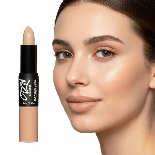 Ruj si creion de buze CTZN, Nudiversal Lip Duo, rezistent la apa, cu unt de mango salbatic, Abudhabi - Img 2