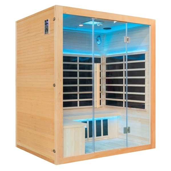Sauna cu infrarosu full Carbon si terapie cromatica pentru 4 persoane EA4T 175 x 130 cm - Img 5