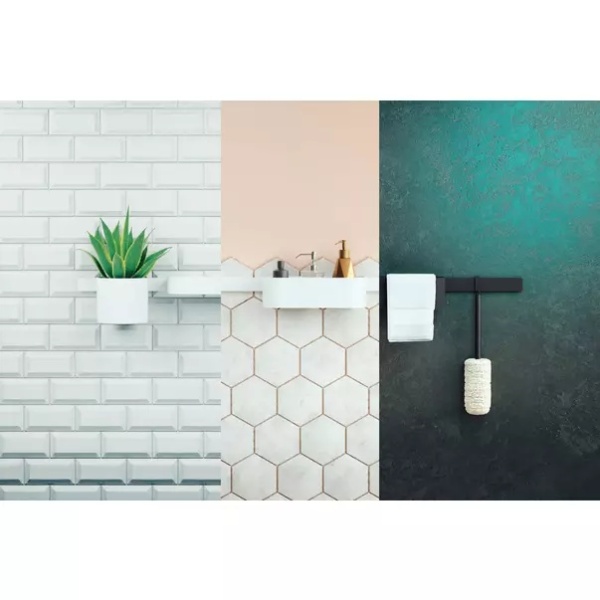 Set accesorii Hansgrohe WallStoris negru mat cu set de dus - Img 4
