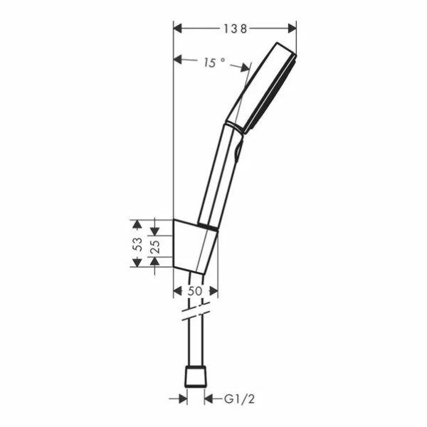 Set de dus cu porter Hansgrohe Pulsify Select 105 Relaxation negru 3 functii - Img 2