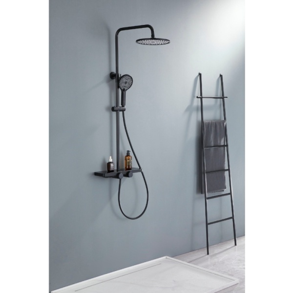 Set de dus F13-BL, Dus cu efect de ploaie, Culoare Negru - Img 2