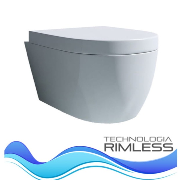 Set Vas WC PRO GROHE, Montaj Suspendat, Ceramica Sanitara, Vas WC LAURA RIMLESS + Capac Soft-Close Inclus + Cadru + Clapeta - Img 4