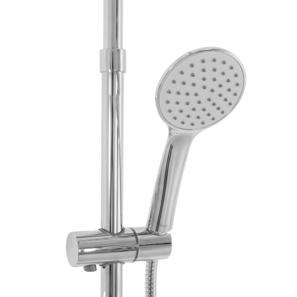 Sistem Complet De Dus REA ALDI, Montaj Pe Perete, Para Rotunda Tip Ploaie 25x25 Cm, 3 Functii De Curgere A Apei, Finisaj Crom - Img 3