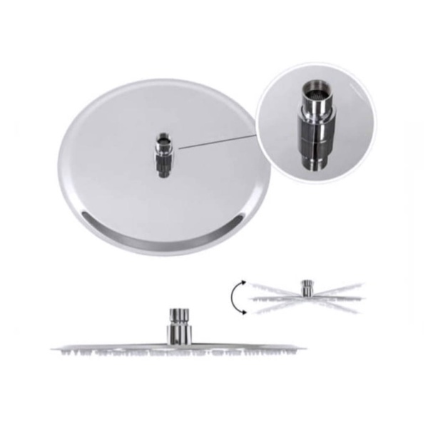 Sistem de dus PRO FLUSH SLIM 40XX Slim, montaj incastrat in perete, ploaie de dus, 2 functii, finisaj crom - Img 6