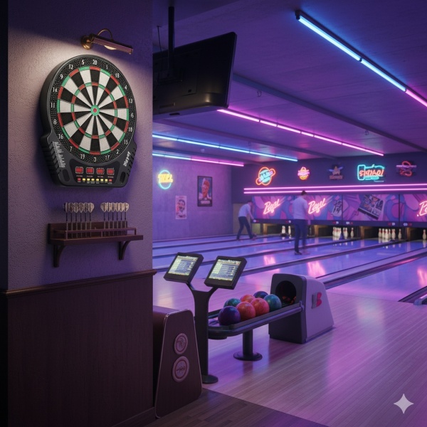 Tabla electronica de darts PRO ERA®, 27 de jocuri-243 de variante Tabla electrica digitala de darts cu LCD, 6 sageti, 30 de varfuri, cablu de incarcare. 1-16 jucatori, BUUL - Img 4