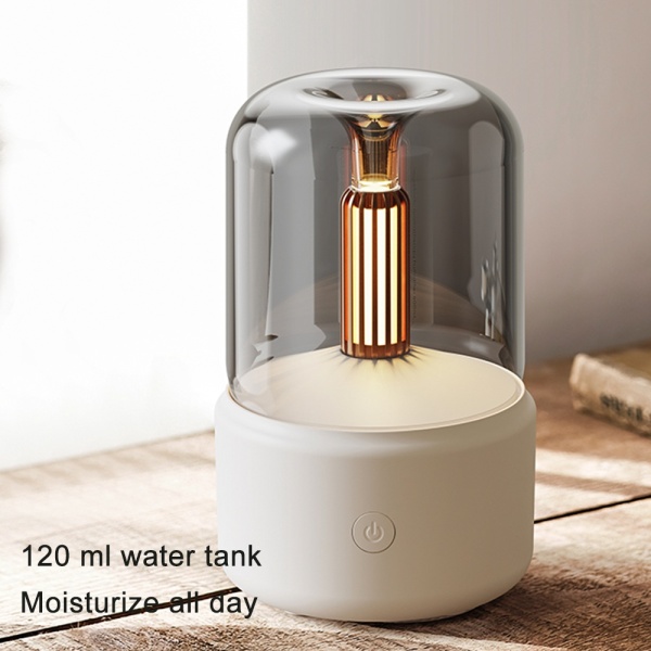 Umidificator de Aer SeveShop, Cu Lumini si Difuzor Aromaterapie, Evaporare Rece, Capacitate Rezervor 180 ml, Panou Comanda Digital, Functionare Continua, Usor de Curatat, Design Compact pentru Casa, Birou si Masina, Alimentare Directa, Alb - Img 3
