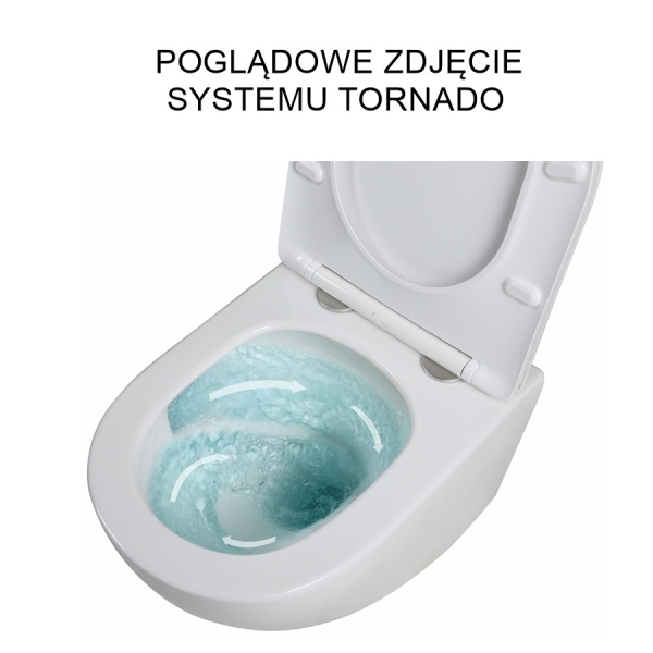 Vas WC PRO SOFIA WHITE, Sistem inovator de spalare Rimless Tornado, Suspendat, Ceramica sanitara - Img 2