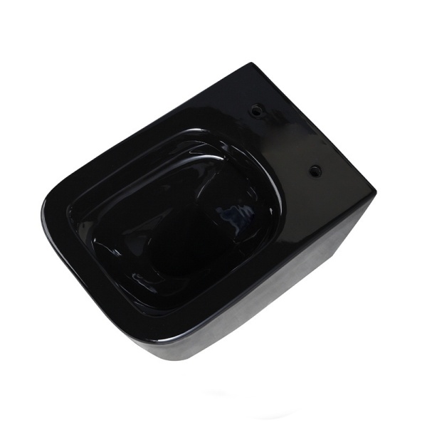 Vas Wc suspendat Rain Rimless Black Gold Edge , capac soft-close inclus - Img 4