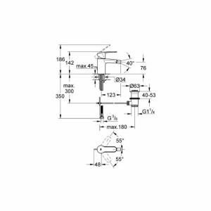 Baterie bideu Grohe Eurostyle Cosmopolitan crom lucios - Img 2