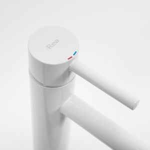 Baterie Lavoar Inalta REA LUNGO WHITE HIGH Montaj Pe Blat, Capat Fix, Inaltime 28 Cm, Finisaj Alb - Img 7
