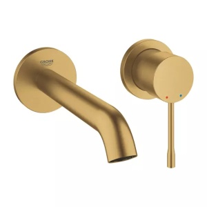 Baterie lavoar incastrata Grohe Essence M 18 cm auriu periat Cool Sunrise fara corp ingropat