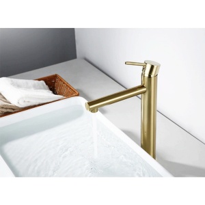 Baterie Lavoar PRO Helia Gold, Montaj Pe Blat, Inaltime 30.5 cm, Finisaj Auriu - Img 6