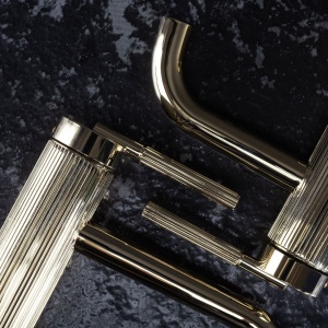 Baterie lavoar Rea Argon Design Modern, Culoare Gold High - Img 2
