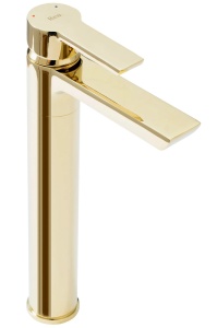 Baterie Lavoar REA ARGUS GOLD HIGH, Montaj Pe Lavoar, Capat Fix, Monocomanda, Inaltime 28.5 Cm, Culoare Auriu, Finisaj Lucios - Img 4