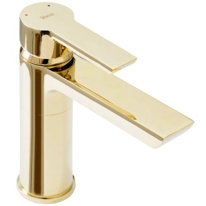 Baterie Lavoar REA Argus GOLD LOW, Montaj Pe Blat, Capat Fix, Monocomanda, Inaltime 16 Cm, Culoare Auriu, Finisaj Lucios - Img 8