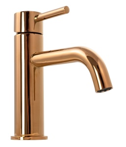 Baterie lavoar REA Lungo Low Rose Gold, Inaltime 16.5cm, finisaj Rose Gold - Img 1