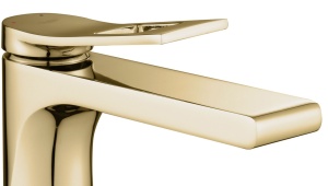 Baterie Lavoar REA SOUL GOLD HIGH , Montaj Pe Blat, Capat Fix, Inaltime 22.5 Cm, Finisaj Auriu - Img 3