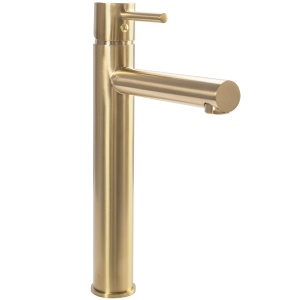 Baterie lavoar REA TESS Light GOLD Perlator, Inaltime 32cm, finisaj Auriu - Img 1