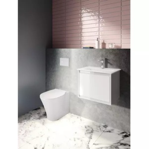 Baterie lavoar tip Grande Ideal Standard Connect Air BlueStart crom lucios monocomanda - Img 3