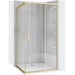 Cabin de du?? Rea City, Dimensiune 80x100cm, Culoare Brush Gold