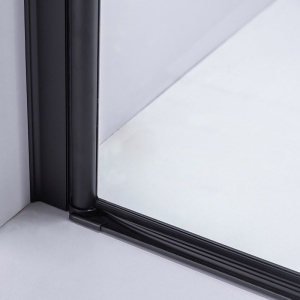 Cabina de dus BS04B Patrata 90x90cm, Design Modern Negru + Cada de dus Riko, Culoare Negru - Img 3