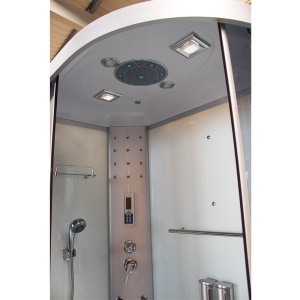 Cabina de dus cu Functie de Hidromasaj si Sauna WSH7106LWS ,Dimensiune 120x80cm/Stanga, Culoare Alb - Img 4