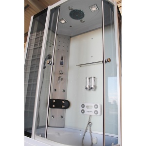 Cabina de dus cu hidromasaj, Dimensiune 120x80,Stanga , cu Peretii din Spate Albe - Img 4