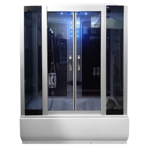 Cabina de dus cu Hidromasaj MO-0611 ,culoare crom. dimensiune 170X90X220CM - Img 2