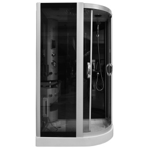 Cabina de dus cu hidromasaj MO-09914, Dispunere pe Dreapta, 120X85 cm, Negru - Img 1