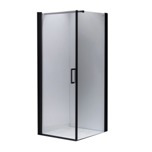 Cabina de dus cu sticla securizata rame negre ZES-BS04B 90 x 90 cm
