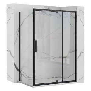 Cabina de dus cu usa pivotanta Rea Rapid Swing 120x80, Negru