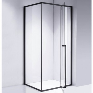 Cabina de dus Dreptunghiulara BS12C, Design Modern 120x80cm, Culoare Negru - Img 3