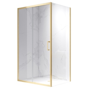 Cabina de dus dreptunghiulara KZ103C, Dimensiune 120x80cm, Culoare Auriu Periat