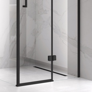 Cabina de dus KZ01B Patrata , Design Modern 80x80cm, Culoare Negru - Img 3