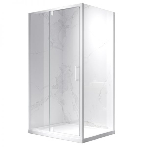 Cabina de dus KZ07A Dreptunghiulara 100x90cm, Design Modern, Culoare Alb