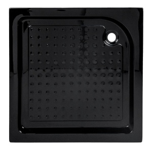 Cabina de dus KZ08D patrata 100x100cm, Negru+Cadita de dus SXL02C , Culoare Negru - Img 3