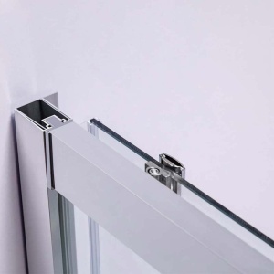 Cabina de dus KZ103B Dreptunghiulara 110x80xm, Crom+Cadita de dus SXL03B, Culoarea Negru - Img 3