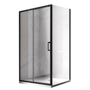 Cabina de dus KZ103C Dreptunghiulara, Dimensiune 120x80cm,Design Modern, Culoare Negru