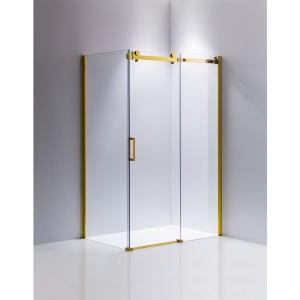 Cabina de dus KZ203B Dreptunghiulara, Design Modern 110x80cm, Culoare Auriu - Img 3