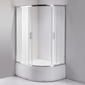 Cabina de dus Maja/De dreapta 115x85cm, Usi Glisante, Design Modern Crom + Cada de dus inalta - Img 3