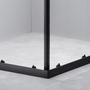 Cabina de dus patrata BL30D, Usi glisante, Dimensiune 70x70cm, Culoare Negru - Img 4