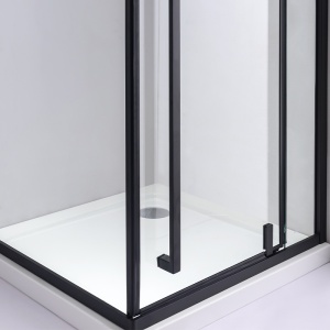 Cabina de dus Patrata BS11A, Dimensiune 80x80cm , Culoare Negru - Img 4