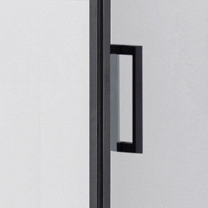 Cabina de dus Patrata KZ1390B, Dimensiune 90x90cm, Culoare Negru+Cada de dus RIKO neagra - Img 6