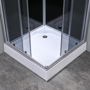 Cabina de dus patrata WSH309A , cu cadita de dus 80x80cm , Culoare Gri - Img 6