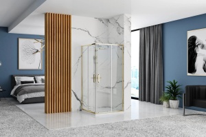 Cabina de dus Rea Punto, Dimensiune 80x80 cm Culoare Gold - Img 2