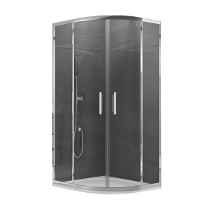 Cabina de dus semirotunda rame crom lucios si usi duble Sanswiss Ocelia 90 x 90 cm
