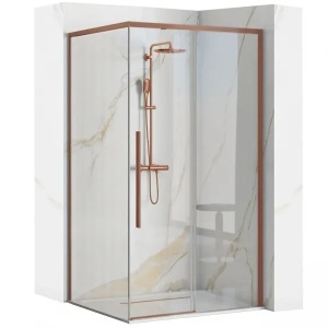 Cabina de dus Solar Copper Brush, Dimensiune 90x90cm, Design Modern